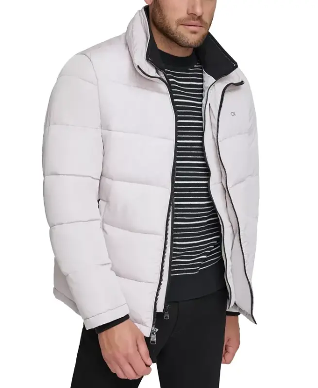 Men's Puffer With Set In Bib Detail, Created for Modazone-Frost - 3