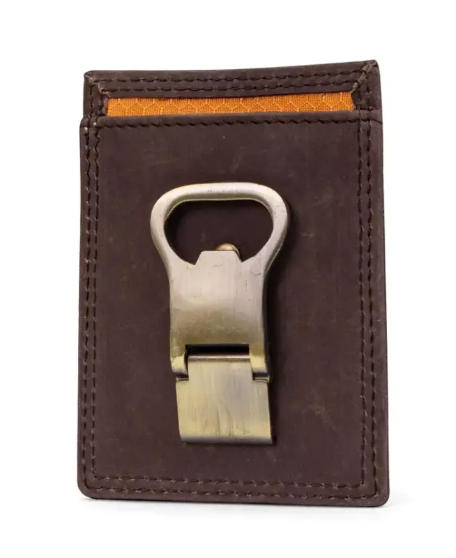 Men's Pullman Front Pocket Wallet-Dark Brown - 2