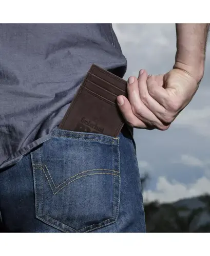 Men's Pullman Front Pocket Wallet-Dark Brown - 3