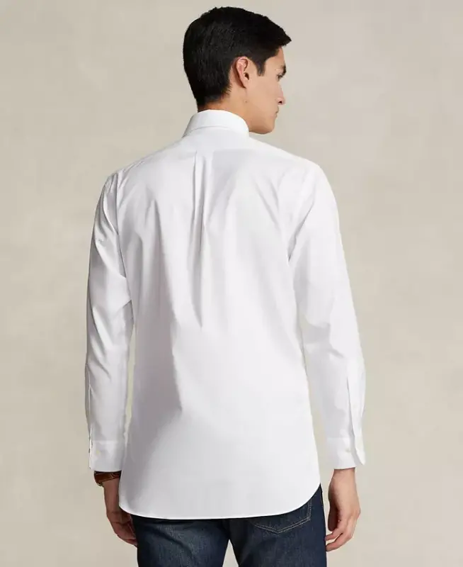 Men's Purepress Cotton Oxford Shirt-White - 2