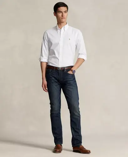 Men's Purepress Cotton Oxford Shirt-White - 4