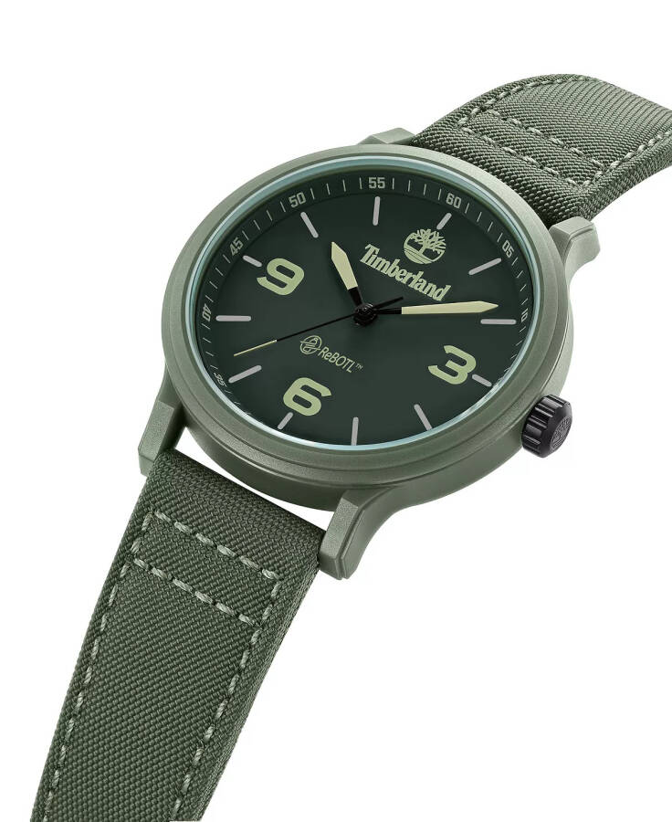 Men's Quartz Driscoll Green Nylon Strap Watch, 46mm Green - 2