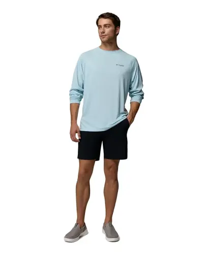 Men's Quick Dry Long-Sleeve T-Shirt - Marine Light/Nocturnal Logo - 2