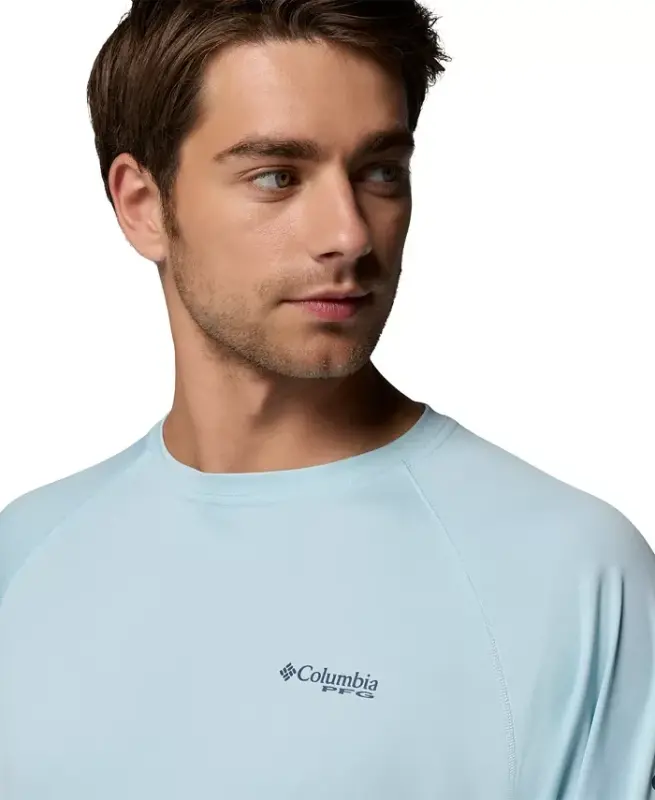 Men's Quick Dry Long-Sleeve T-Shirt - Marine Light/Nocturnal Logo - 4