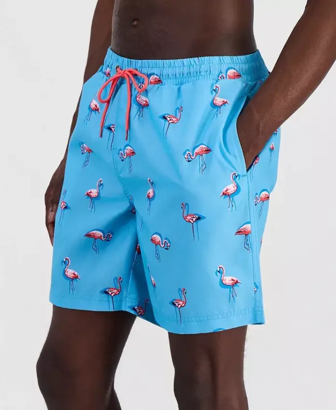 Men's Quick-Dry Performance Flamingo-Print 7