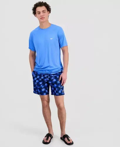 Men's Quick-Dry UPF 50+ Rash Guard - Periwinkle - SPEEDO (1)