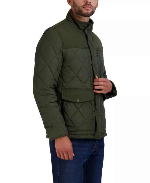 Men's Quilted Barn Jacket Army Green - 3