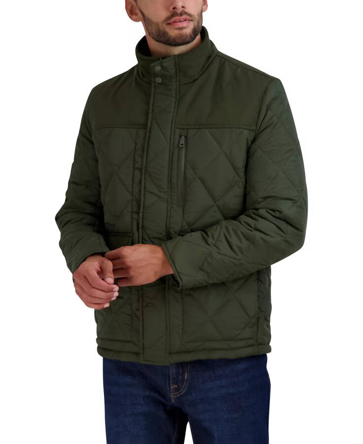 Men's Quilted Barn Jacket Army Green - 5