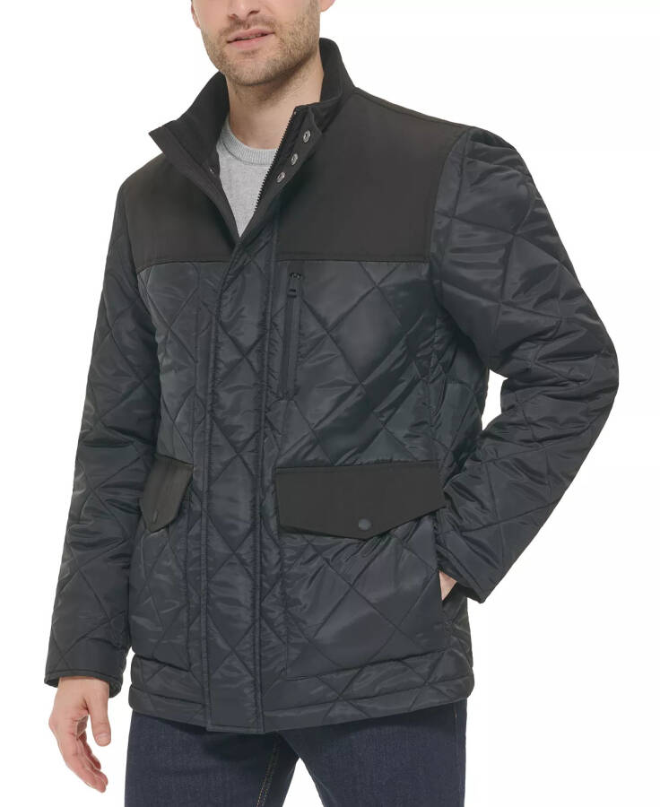 Men's Quilted Barn Jacket Black - 1