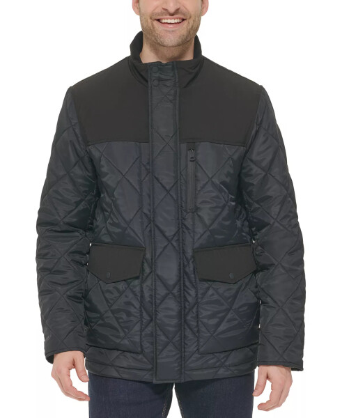 Men's Quilted Barn Jacket Black - 5