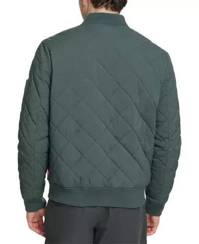 Men's Quilted Fashion Bomber Jacket-Urban Chic Blue - LEVI'S (1)