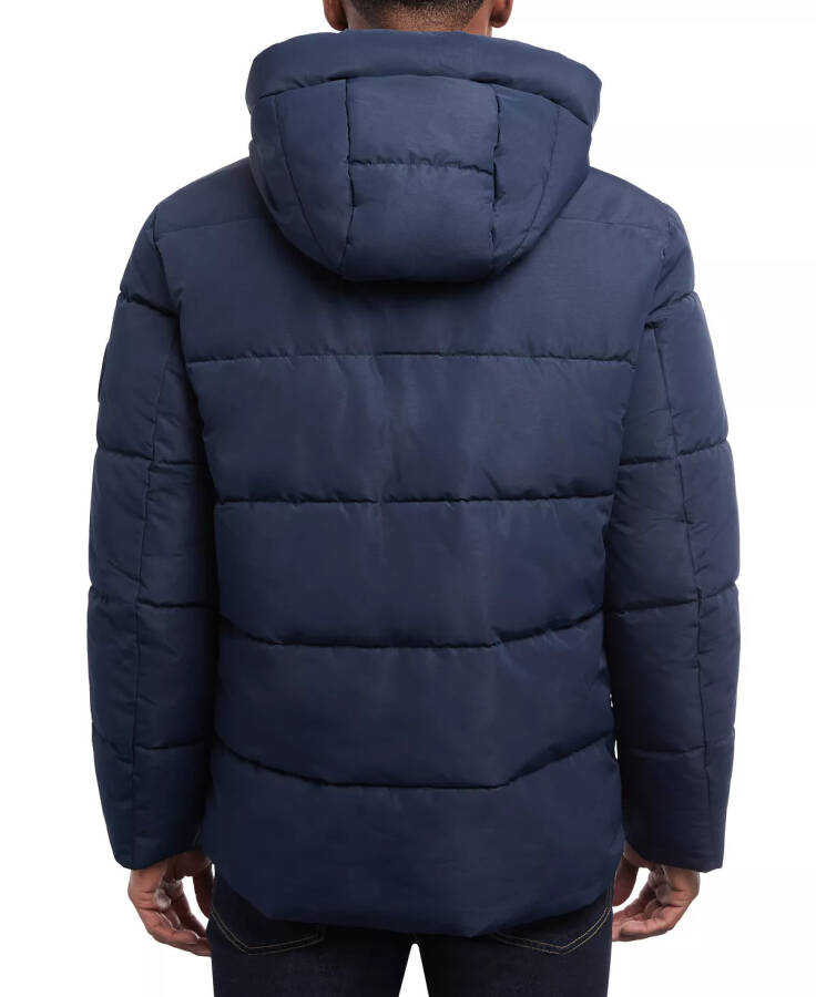 Men's Quilted Hooded Puffer Jacket - Midnight Blue - 6