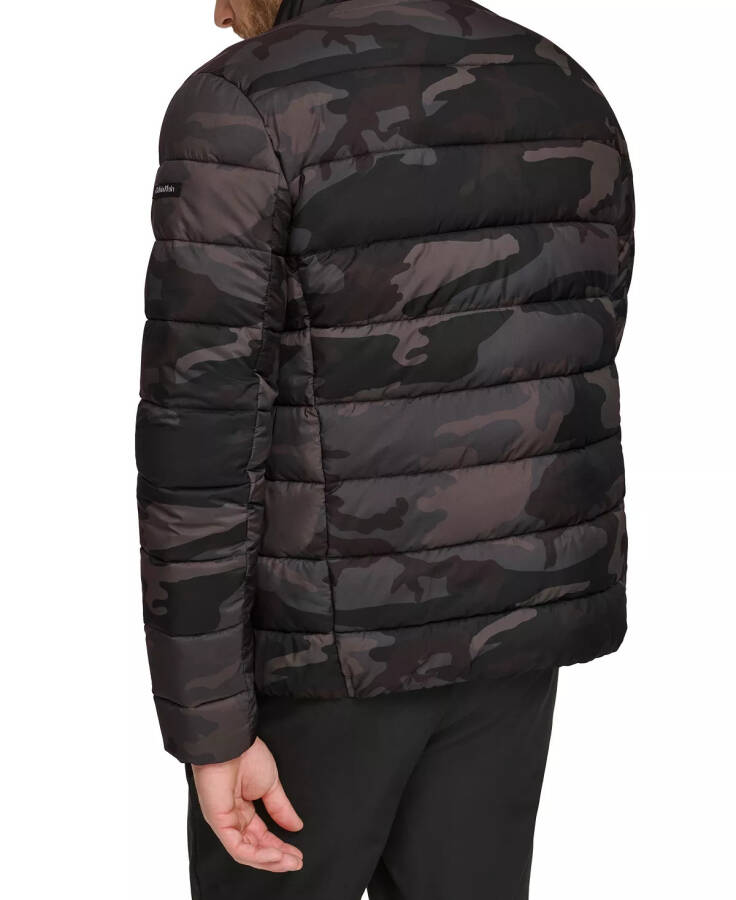 Men's Quilted Infinite Stretch Water-Resistant Puffer Jacket Black Camo - 2