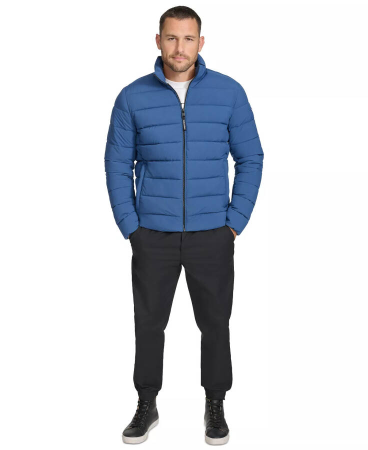 Men's Quilted Infinite Stretch Water-Resistant Puffer Jacket Blue - 1