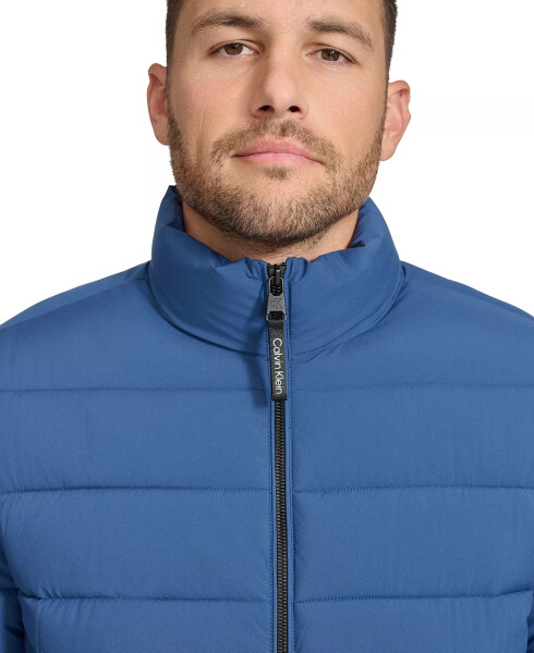 Men's Quilted Infinite Stretch Water-Resistant Puffer Jacket Blue - 4