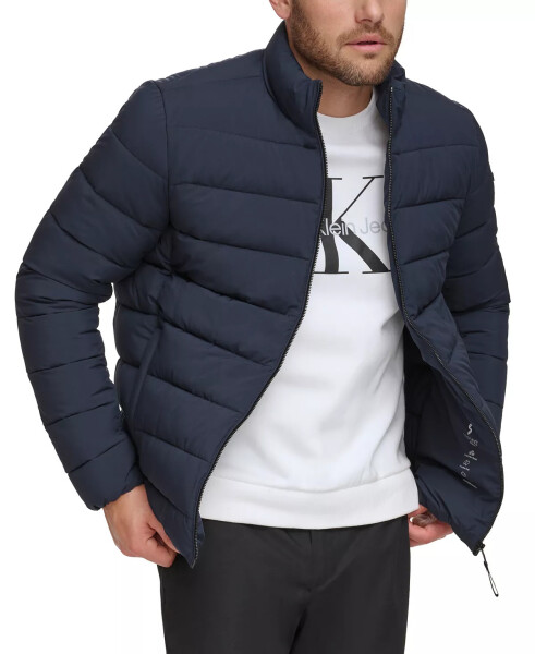 Men's Quilted Infinite Stretch Water-Resistant Puffer Jacket True Navy - 3