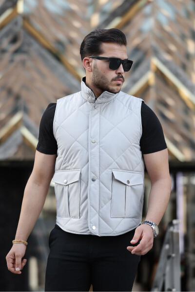Men's Quilted Snap-Button Vest - BOYMEN (1)