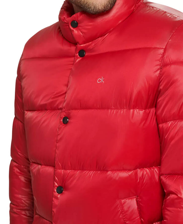 Men's Quilted Water-Resistant Puffer Jacket Deep Red - 4