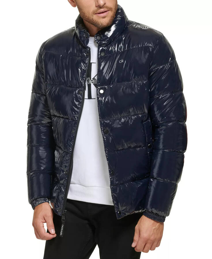 Men's Quilted Water-Resistant Puffer Jacket True Navy - 3