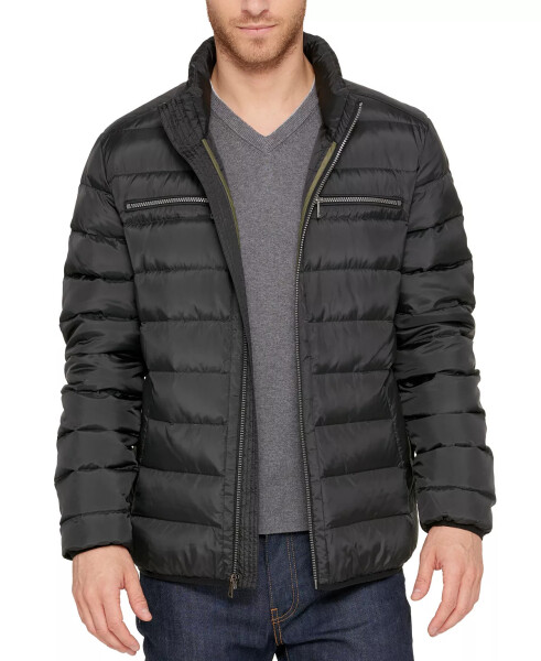 Men's Quilted Zip-Front Jacket Black - 4