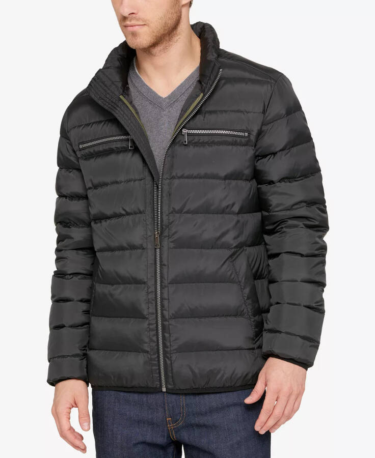 Men's Quilted Zip-Front Jacket Black - 7