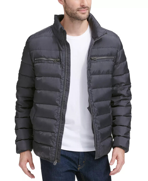 Men's Quilted Zip-Front Jacket Grey - 2