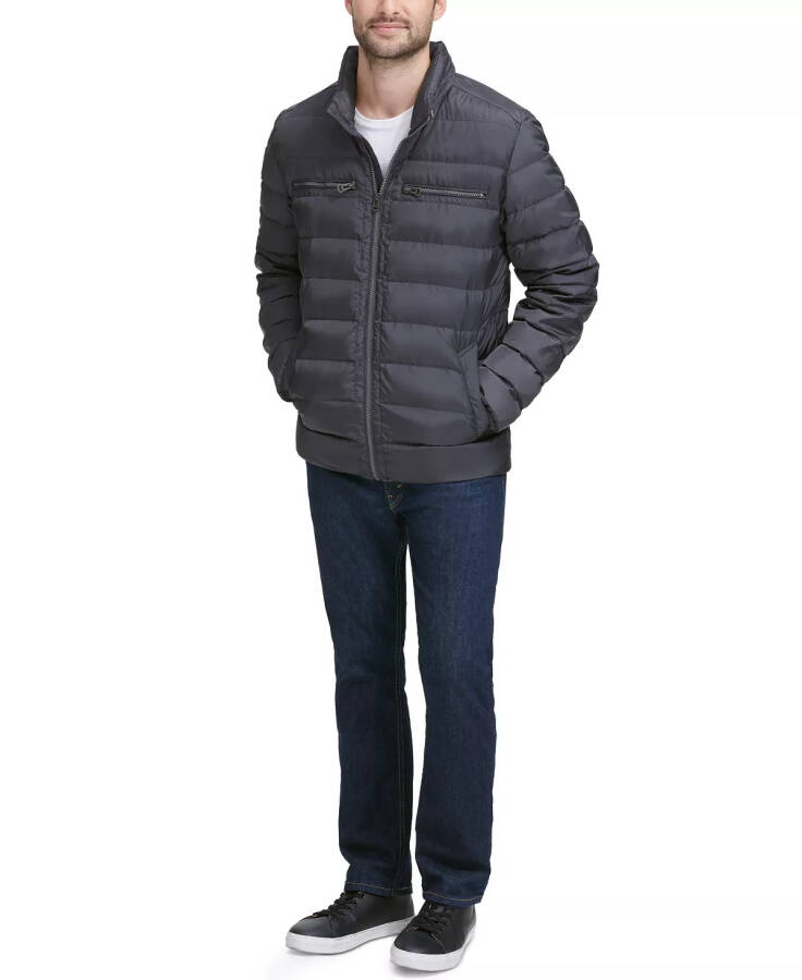 Men's Quilted Zip-Front Jacket Grey - 3