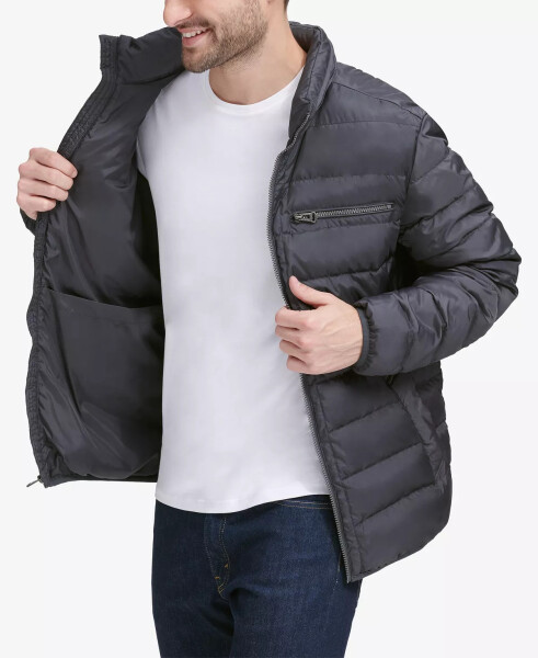 Men's Quilted Zip-Front Jacket Grey - 6