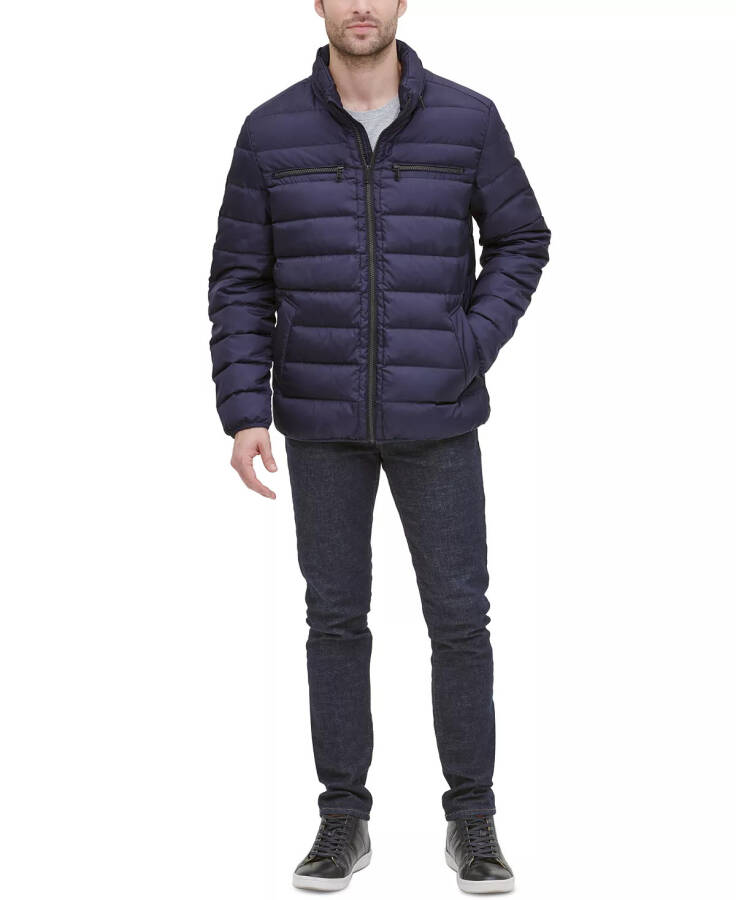 Men's Quilted Zip-Front Jacket - Navy - 1