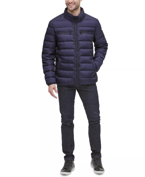 Men's Quilted Zip-Front Jacket - Navy - 2