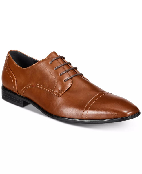 Men's Quincy Cap-Toe Lace-Up Shoes, Created for Modazone Tan - 1