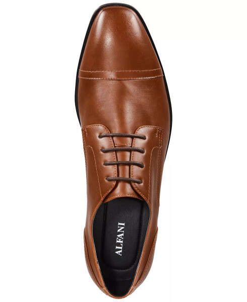 Men's Quincy Cap-Toe Lace-Up Shoes, Created for Modazone Tan - 4