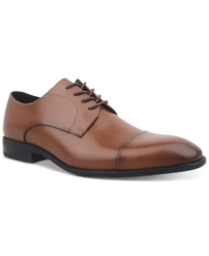 Men's Quinn Cap-Toe Oxford Dress Shoe, Created for Modazone - Tan 