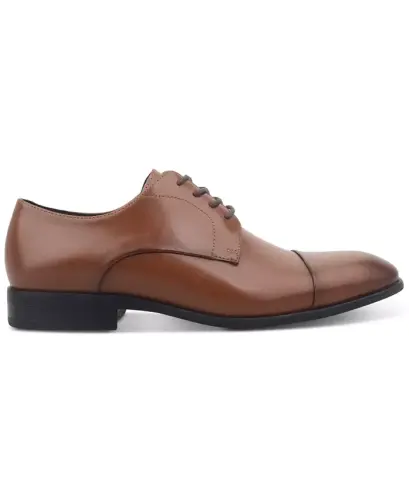 Men's Quinn Cap-Toe Oxford Dress Shoe, Created for Modazone-Tan - 2