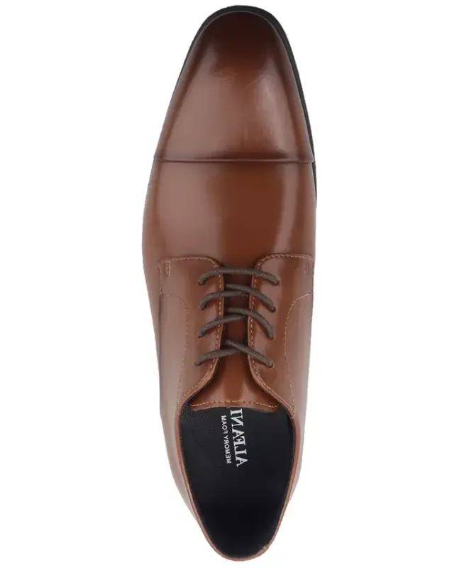 Men's Quinn Cap-Toe Oxford Dress Shoe, Created for Modazone-Tan - 3