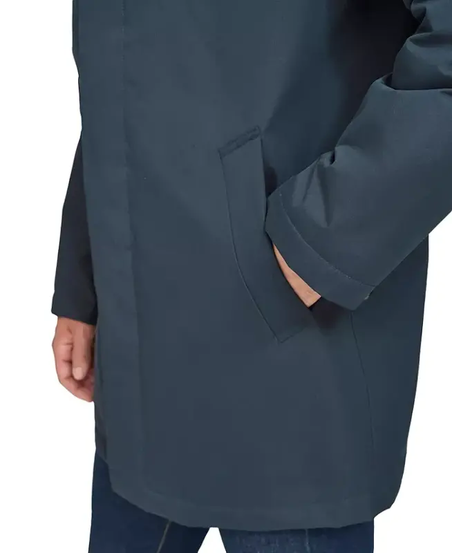 Men's Rain Coat with Removable Hood -Navy - 7