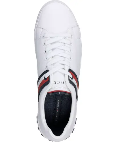 Men's Ramus Stripe Lace-Up Sneakers-White Multi - 9