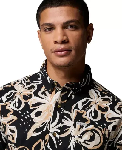 Men's Rapid Rivers Bosilgan Ko'ylak - Qora Tropik - 7