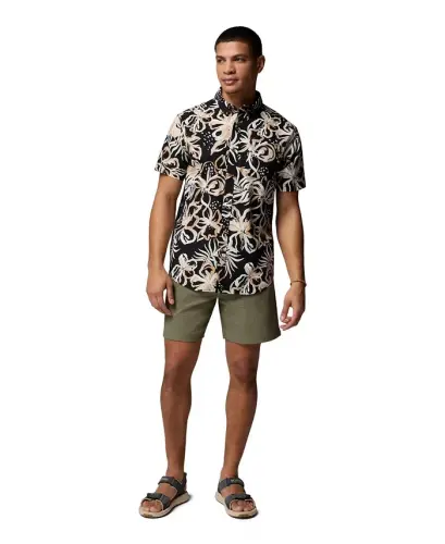 Men's Rapid Rivers Printed Shirt - Black Tropic - COLUMBIA (1)
