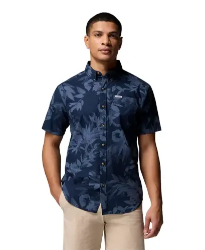 Men's Rapid Rivers Printed Shirt - Col Navy 