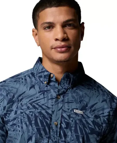 Men's Rapid Rivers Printed Shirt - Dark Blue - 7