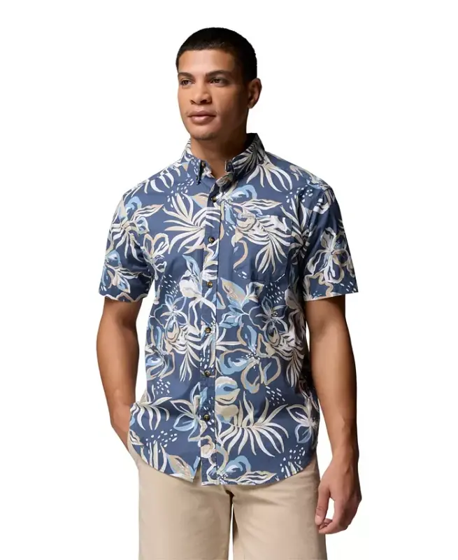Men's Rapid Rivers Printed Shirt - Dark Mtn Trop - COLUMBIA