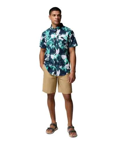 Men's Rapid Rivers Printed Shirt - Dolphine/Floriated - COLUMBIA (1)
