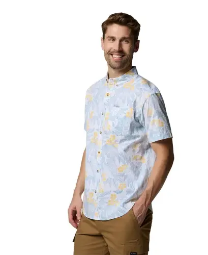 Men's Rapid Rivers Printed Shirt - White Rosella 