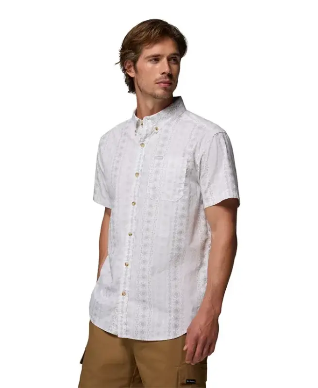 Men's Rapid Rivers Printed Shirt - White/Wildflower - 3