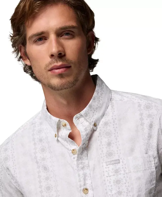 Men's Rapid Rivers Printed Shirt - White/Wildflower - 4