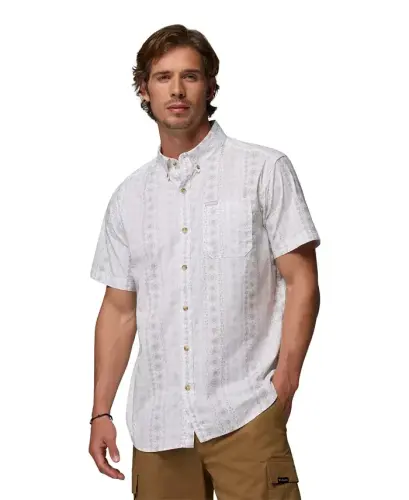 Men's Rapid Rivers Printed Shirt - White/Wildflower 