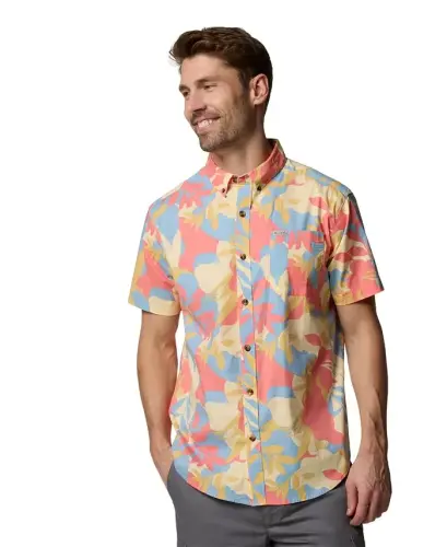 Men's Rapid Rivers Printed Short-Sleeve Shirt - Alpenglow - 1