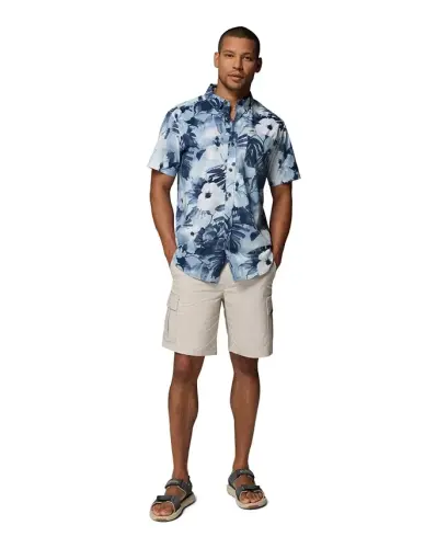 Men's Rapid Rivers Printed Shirt - Collegiate Navy/Flower Blur - 2