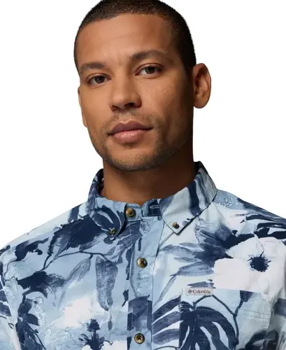 Men's Rapid Rivers Printed Shirt - Collegiate Navy/Flower Blur - 3